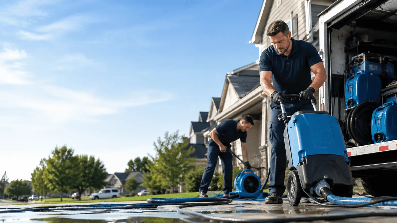 Dehumidification being performed in New Century, KS